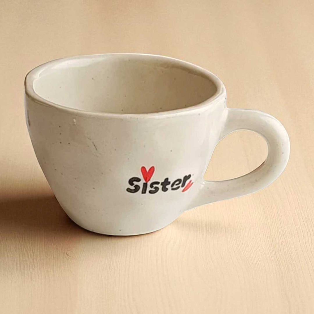 Handmade Best Crazy Sister Ceramic Mug