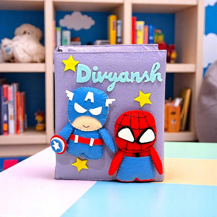 Personalized 3D Superhero Theme Felt Photo Album For Kids