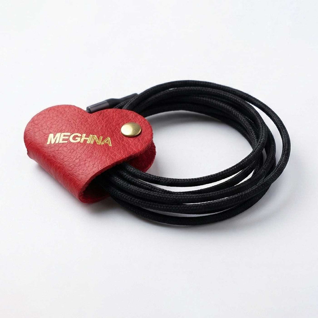 Heart Shaped Red Leather Personalized Cable Manager
