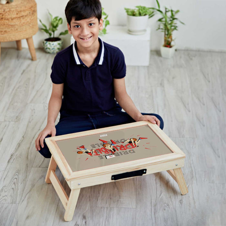 Personalized Basketball Fever Girl Theme Wooden Foldable Desk