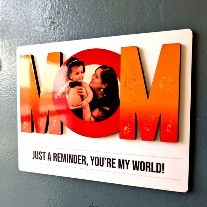 Photo Personalized "MOM" Theme MDF Wood Fridge Magnet For Mothers