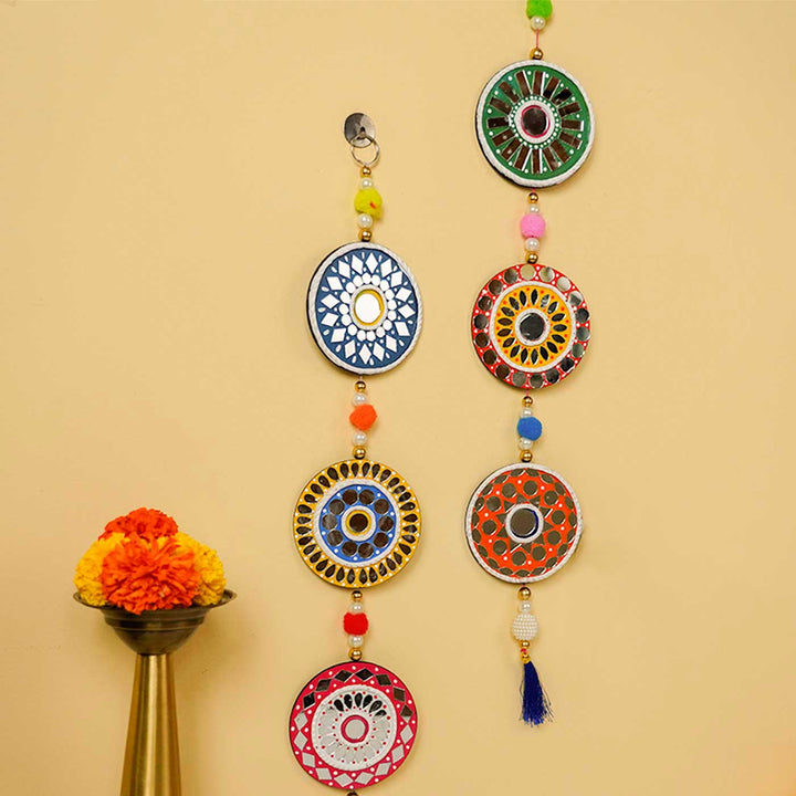 2 Pc | Handmade Lippan Wooden Hanging
