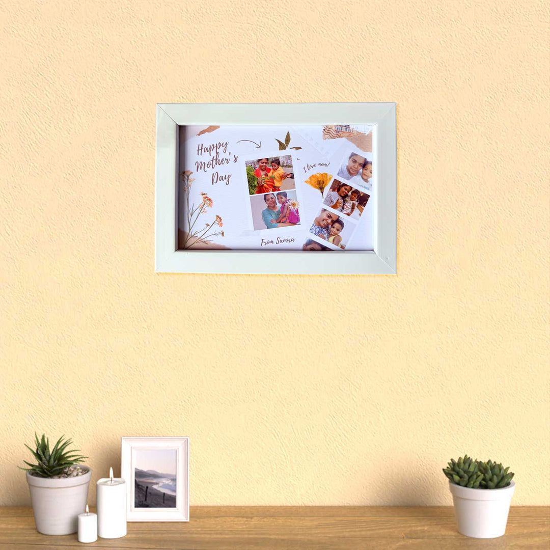 Photo Personalized "Happy Mother's Day" Wooden Framed Decorative Plaque For Mothers