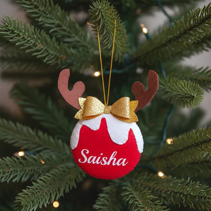 Personalized Reindeer Ornament For Christmas Tree Decoration