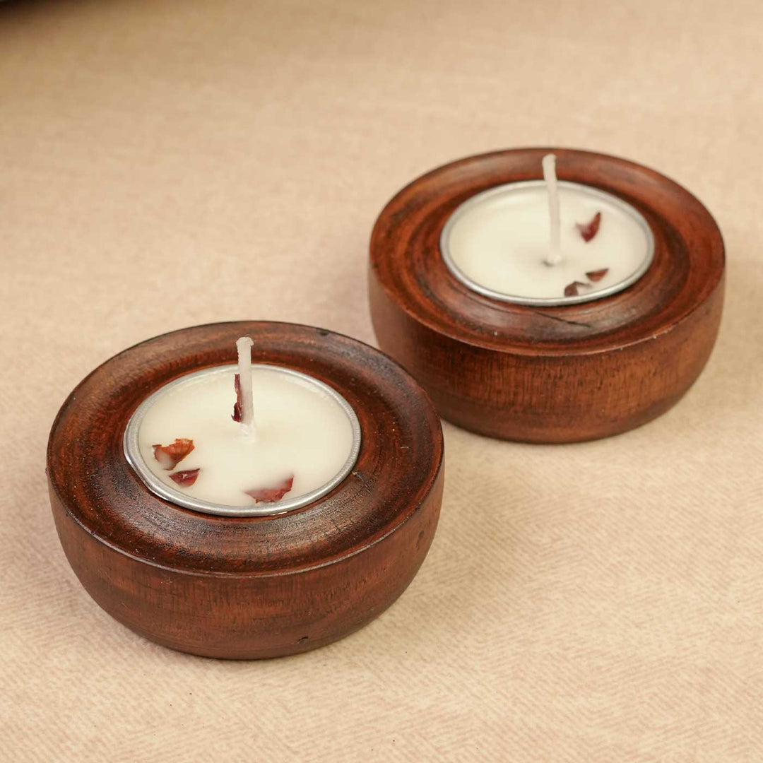 Handmade Radiance Ring Hamper | Includes Radiance Ring Wooden T-Light Holder, Seed Card And Outer Box