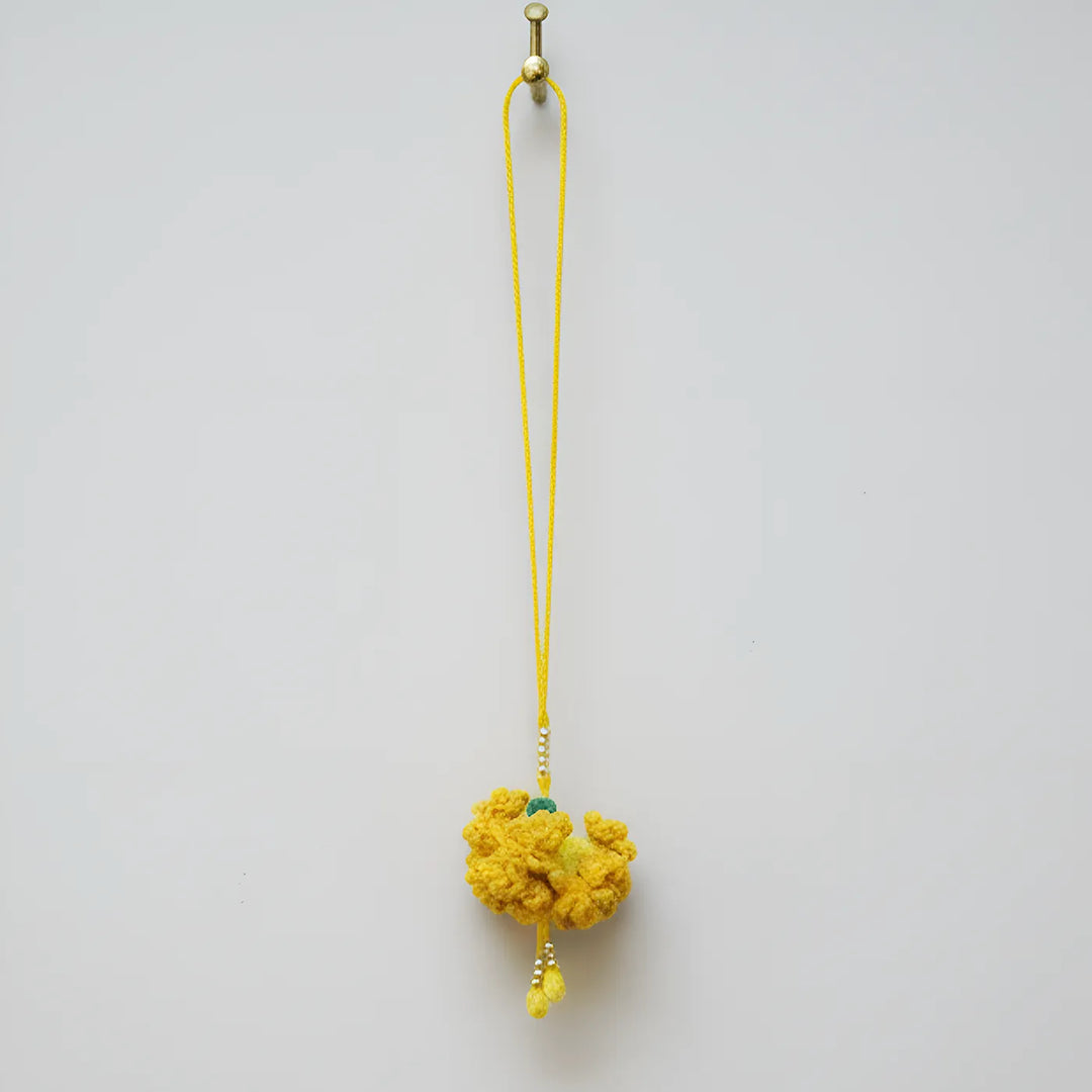 2 Pc | 7 Inch | Handmade Crochet Marigold Hangings