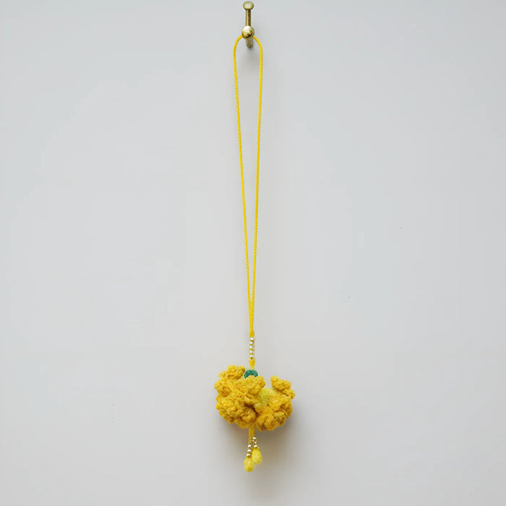 2 Pc | 7 Inch | Handmade Crochet Marigold Hangings