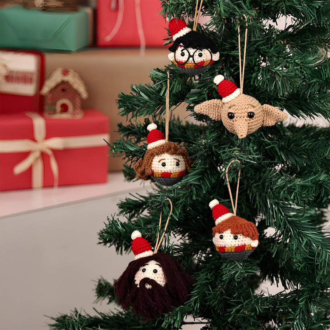 5 Pc | Handmade Harry Potter Theme Crochet Ornaments For Christmas Tree Decoration