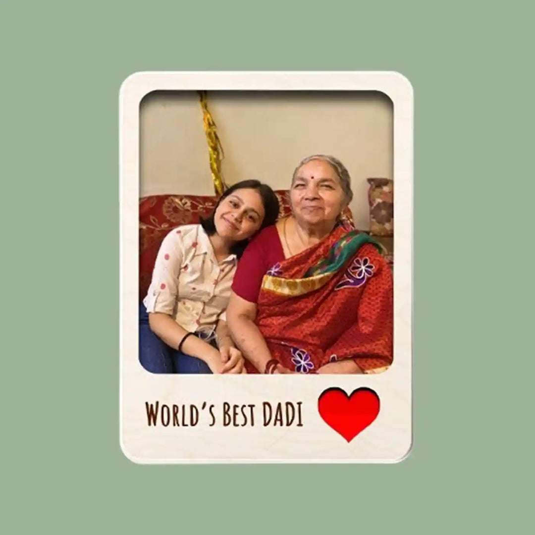 Photo Personalized Handmade Worlds Best Mom Theme Wooden Fridge Magnet | Set Of 3