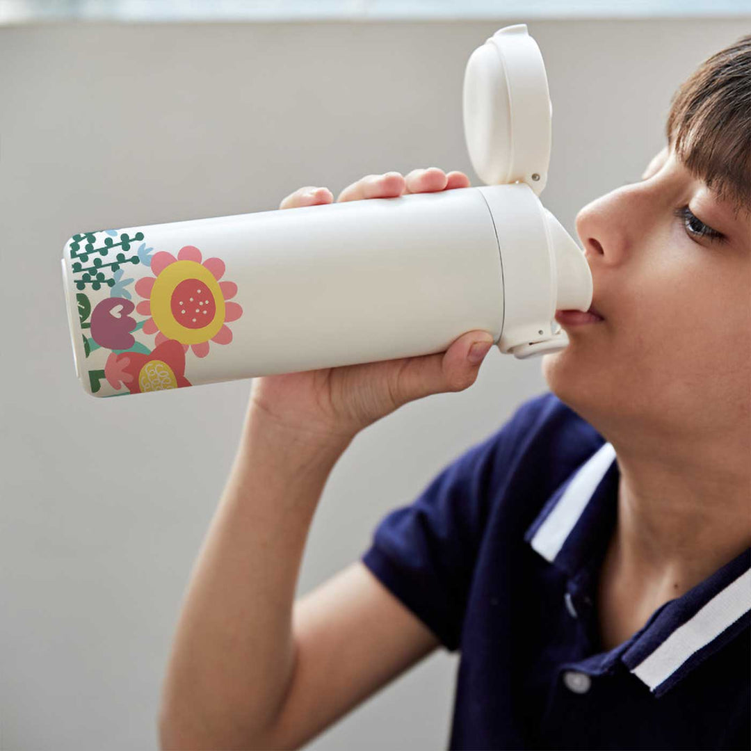 Personalized Flower Power Theme Steel Insulated Water Bottle