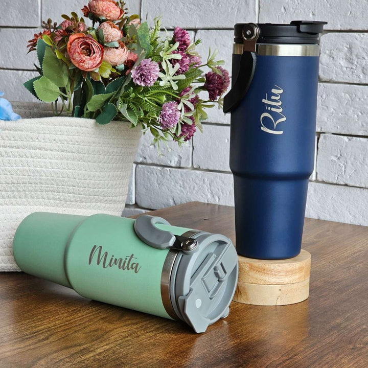 Personalized Stainless Steel Tumbler with Lid | 900ml