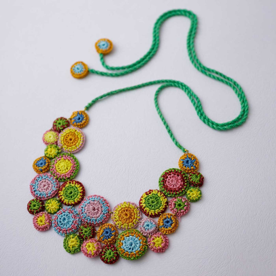 Handmade Crochet Multicolor Kai Necklace
