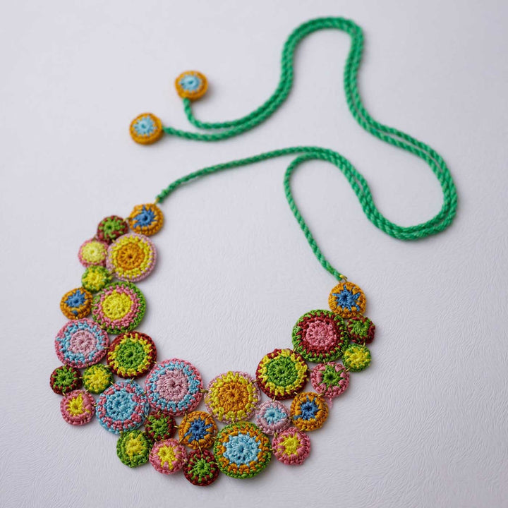 Handmade Crochet Multicolor Kai Necklace