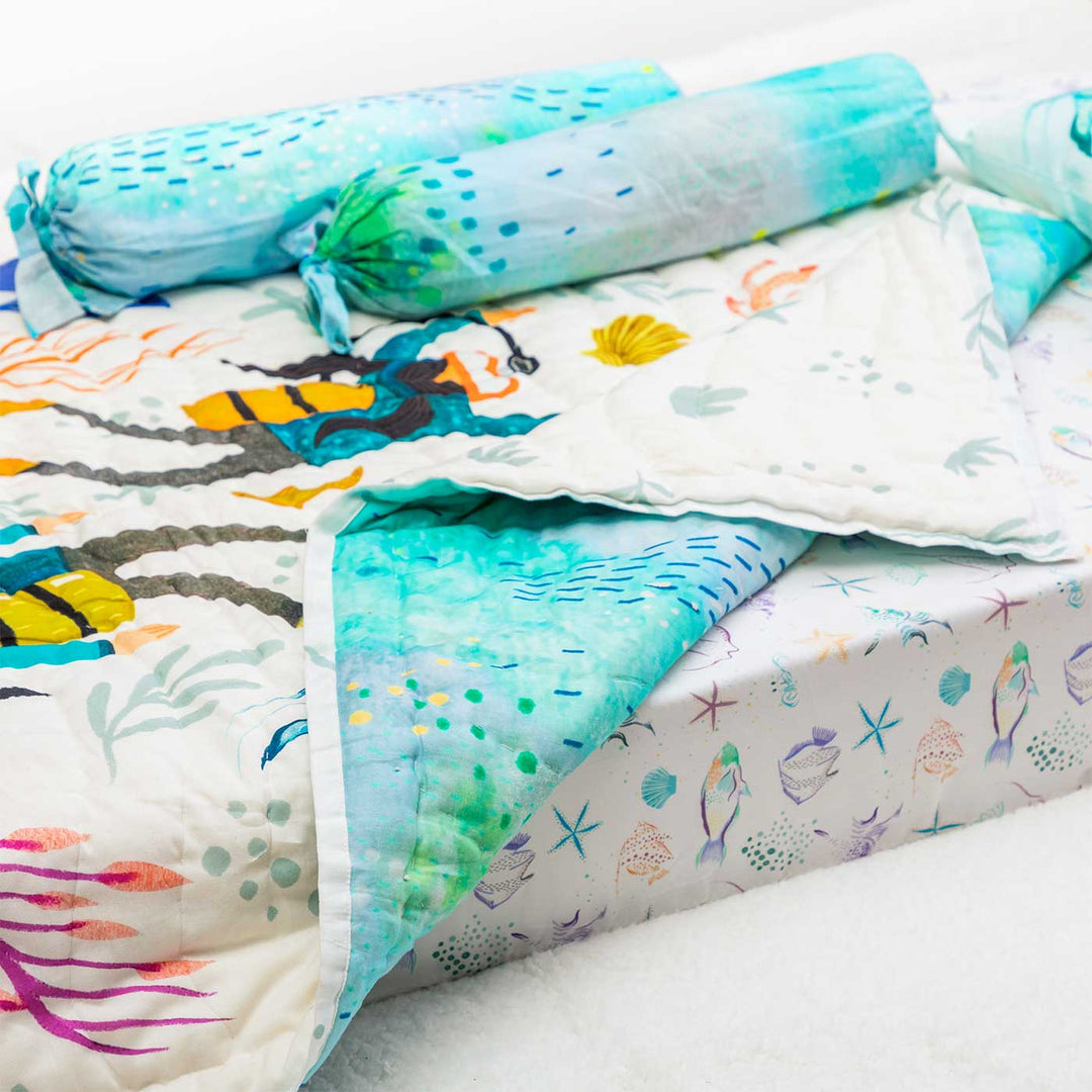 Personalized A Kingdom of Kelp Theme Baby Bedding | Set Of 5