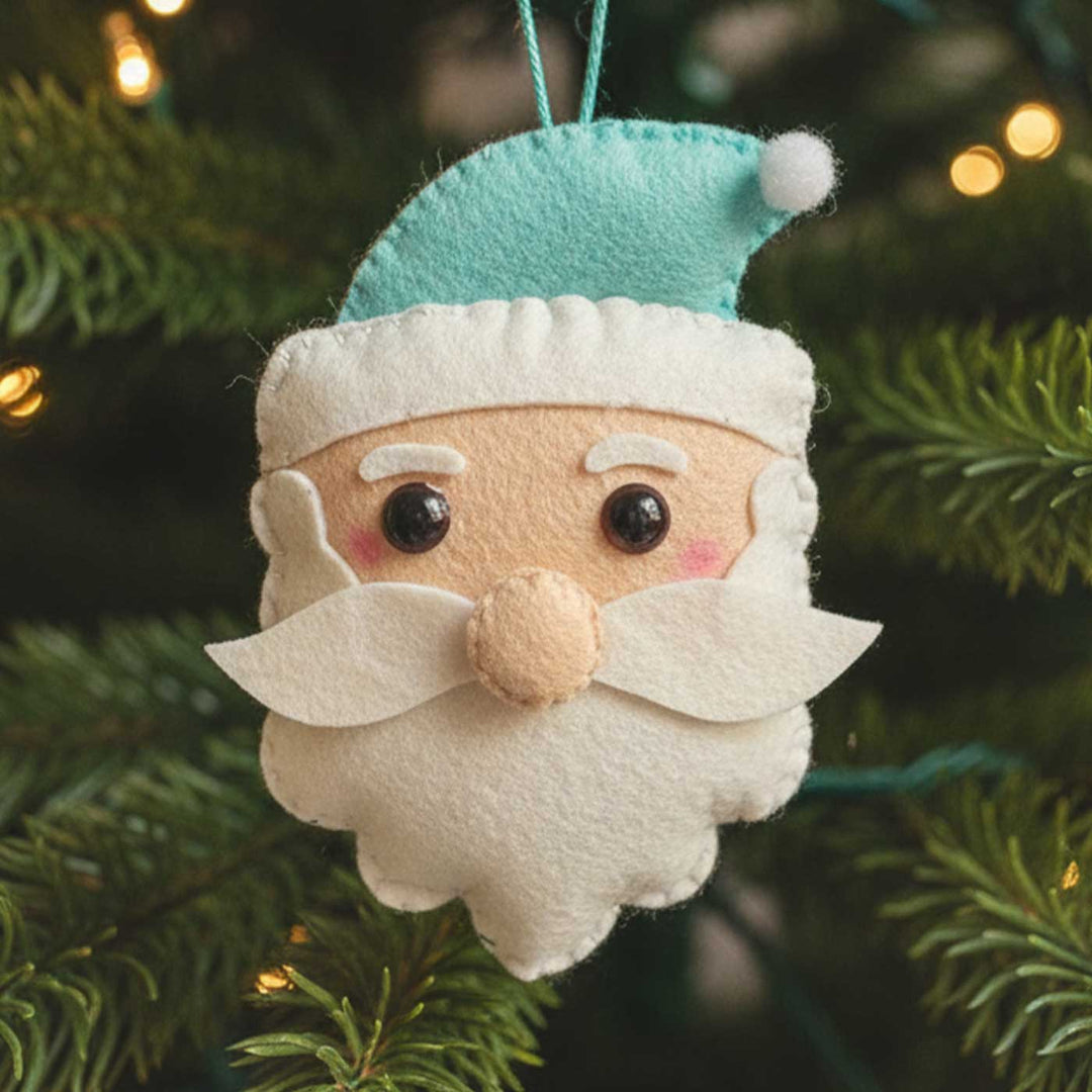 Handmade Felt Santa Clause Christmas Ornaments