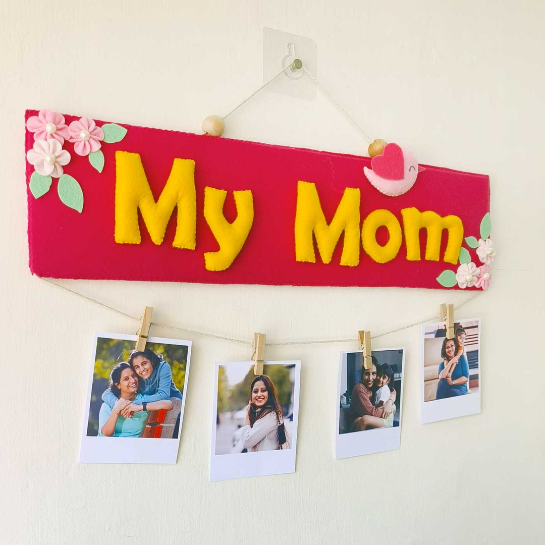 Photo Personalized Handmade Mom Theme Felt Decorative Plaque