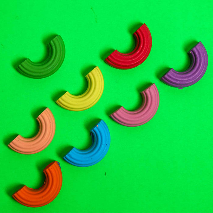 Handmade Non-Toxic Mini Rainbows Crayons | Set Of 8