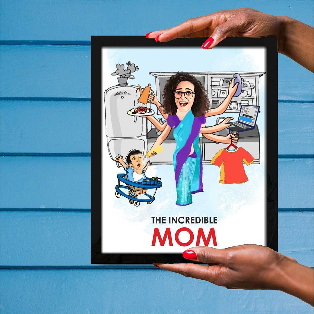 Photo Personalized "The Incredible Mom" Framed Decorative Plaque For Mothers