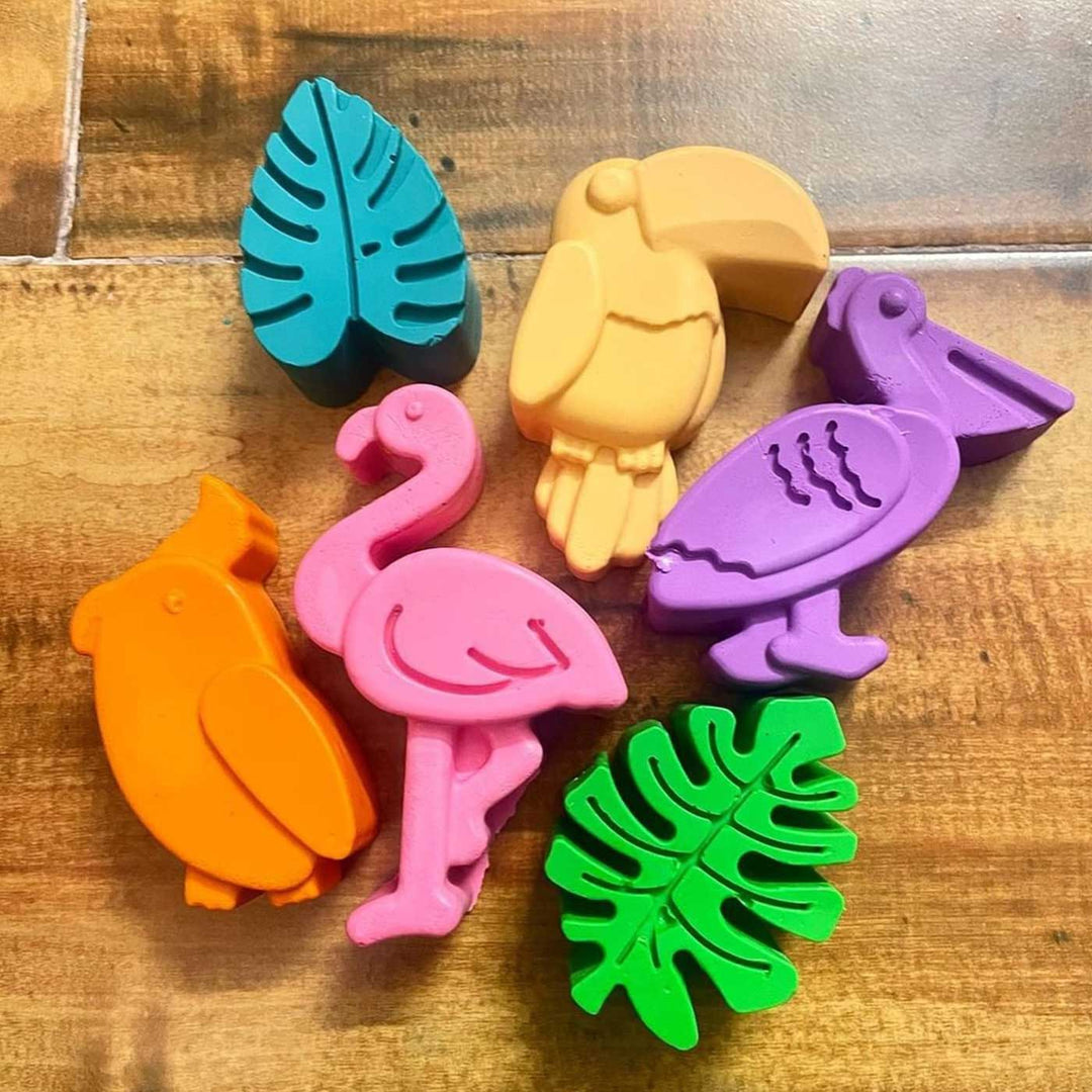 Handmade Non-Toxic Jumbo Bird Crayons | Set Of 6