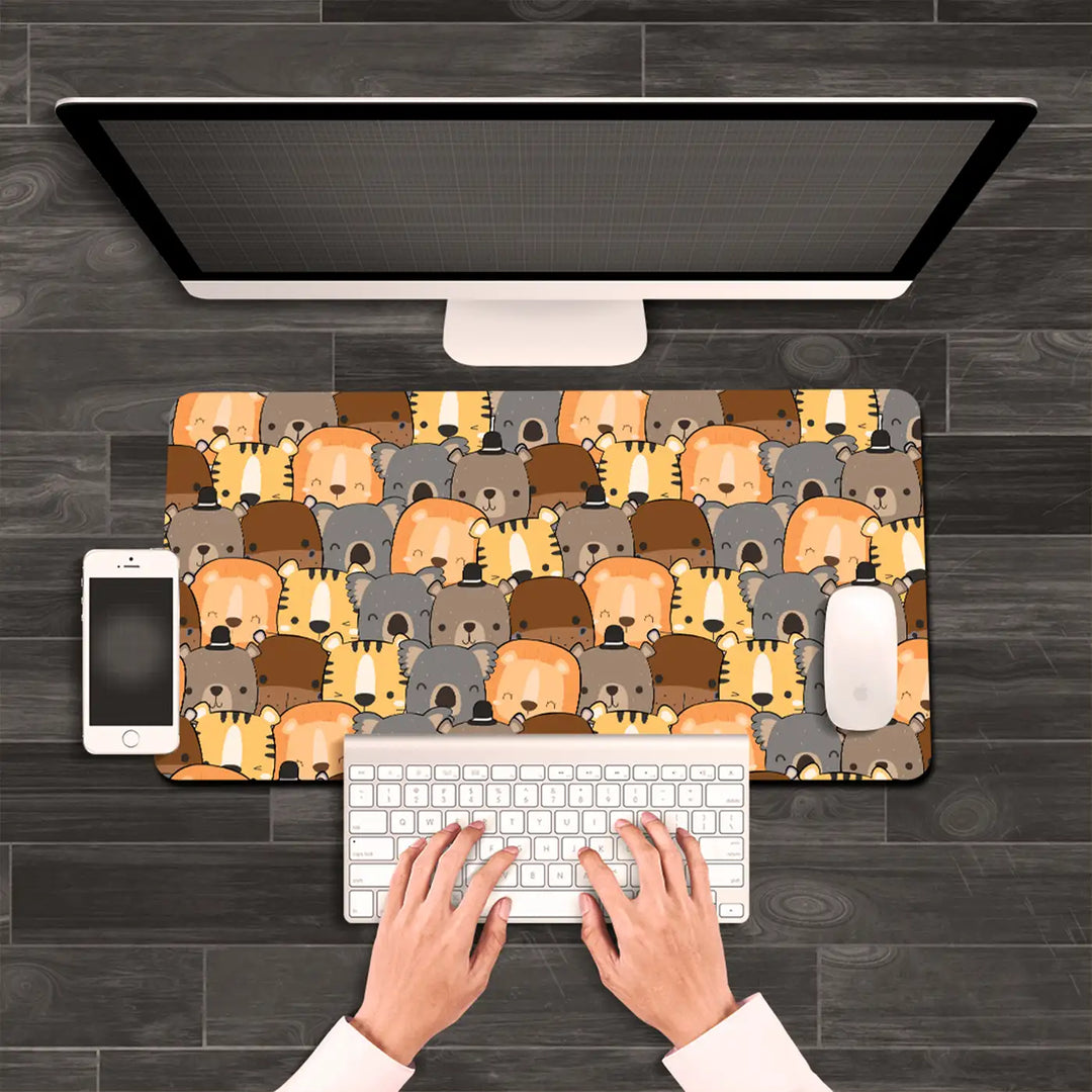 Printed Anti Slippery & Water Resistent Animal Theme Desk Mat