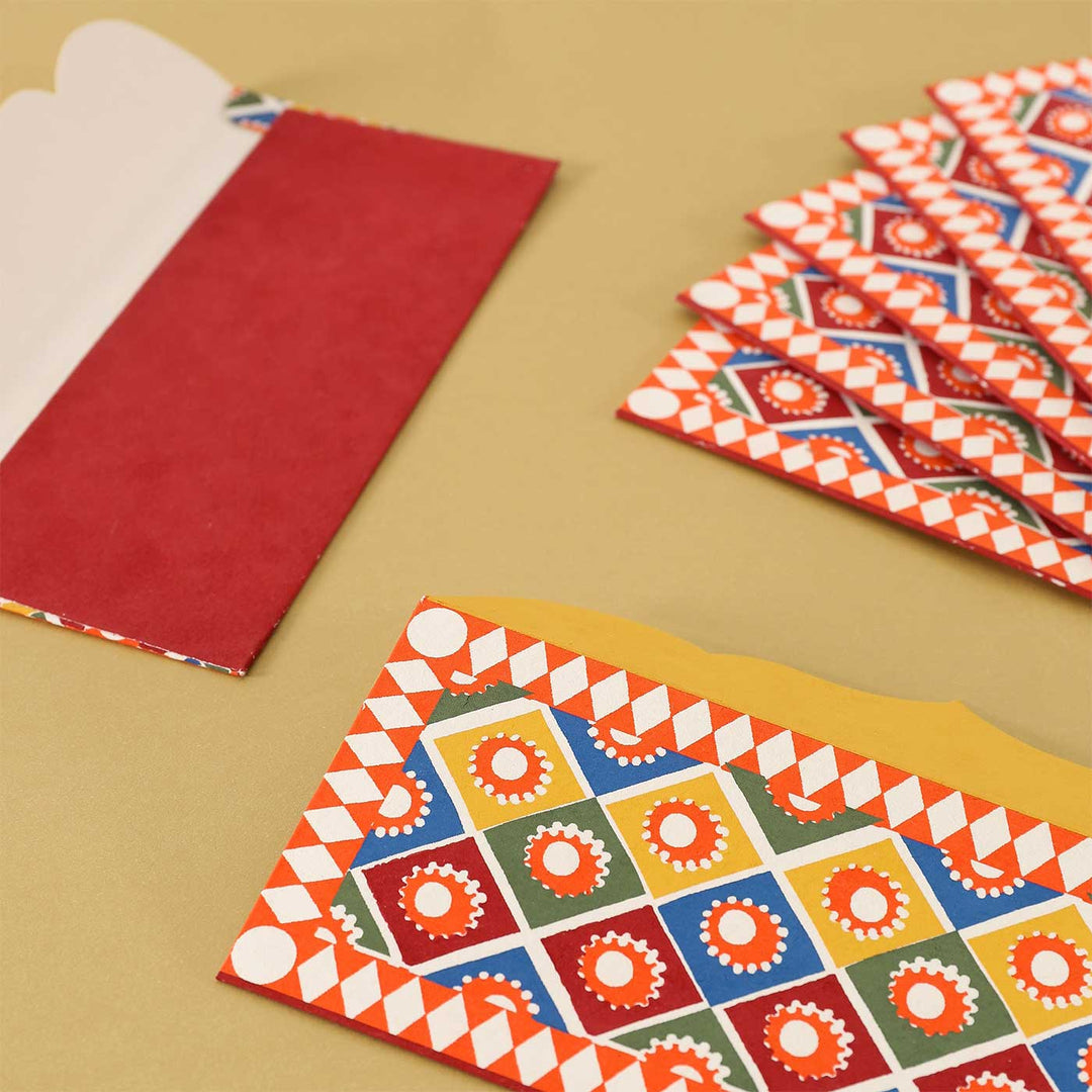 Personalized Handmade Banjara Paper Envelopes | Set Of 30