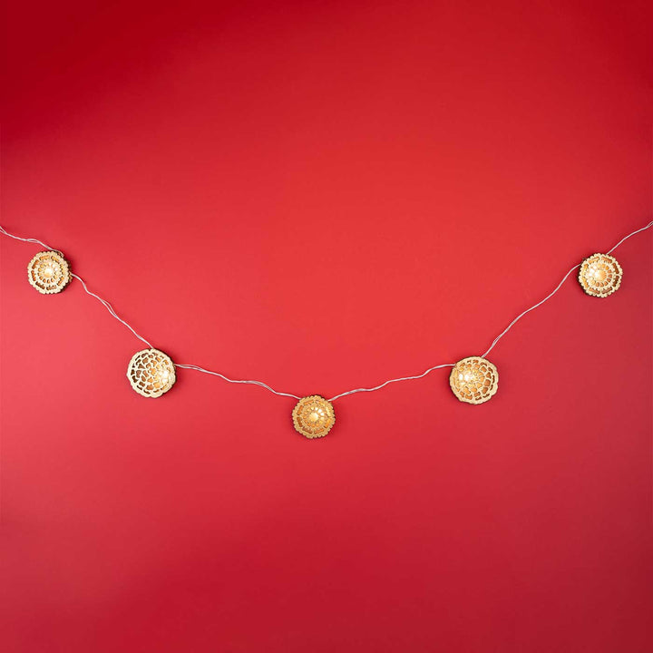 3m, 11 Bulbs | Handmade Decorative Flower Shape 3D Wooden LED Fairy Light