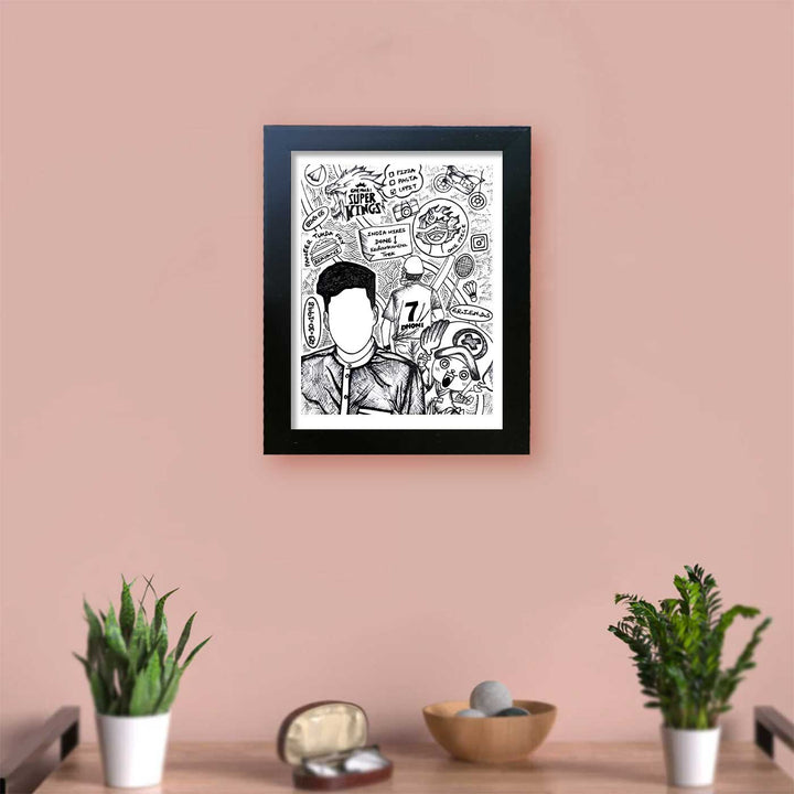 Photo Personalized Doodle Art MDF Wood Decorative Plaque