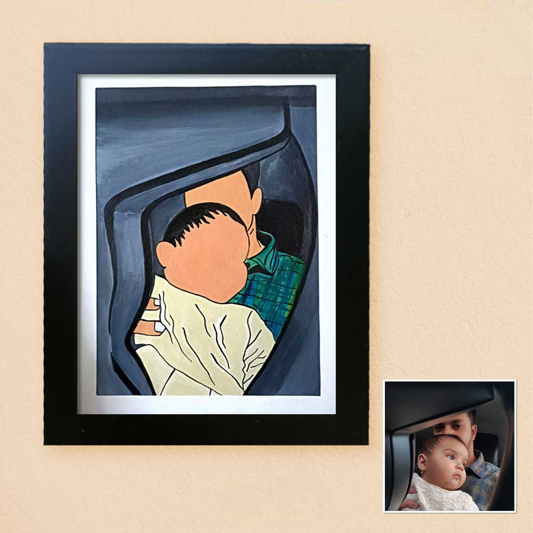 Photo Personalized Hand-Painted MDF Wood Portrait