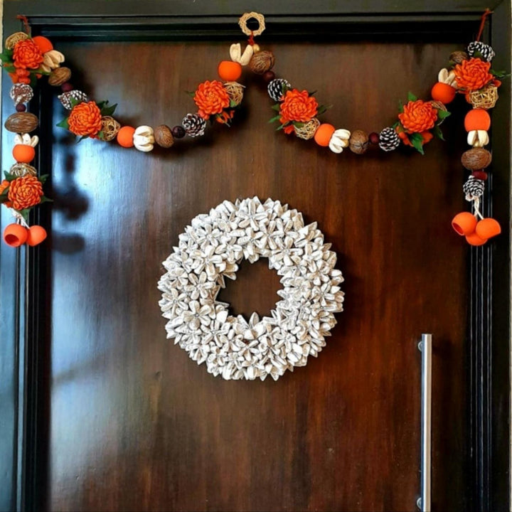 91 In | Handmade Diwali Festive Shola Flower Toran