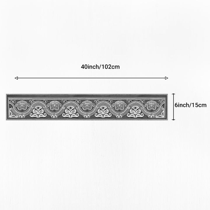 40 Inch | Reusable Handmade Chaitri Strip Fabric Rangoli Mat for Festive Entrance Decor