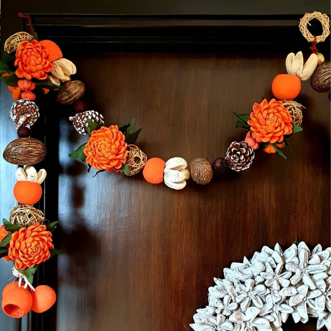 91 In | Handmade Diwali Festive Shola Flower Toran