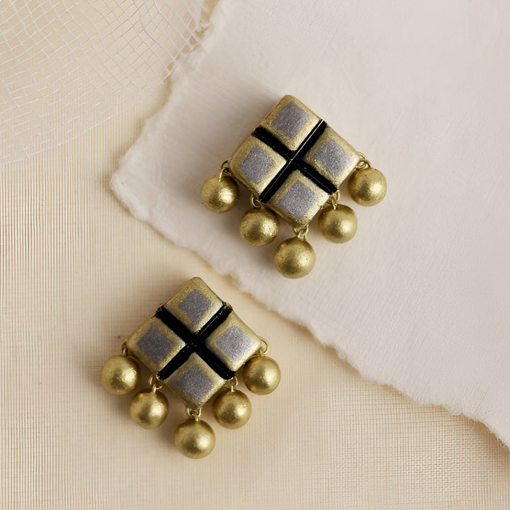 Handmade Mosaic Charm Terracotta Earrings