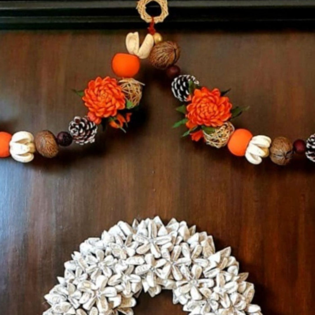 91 In | Handmade Diwali Festive Shola Flower Toran