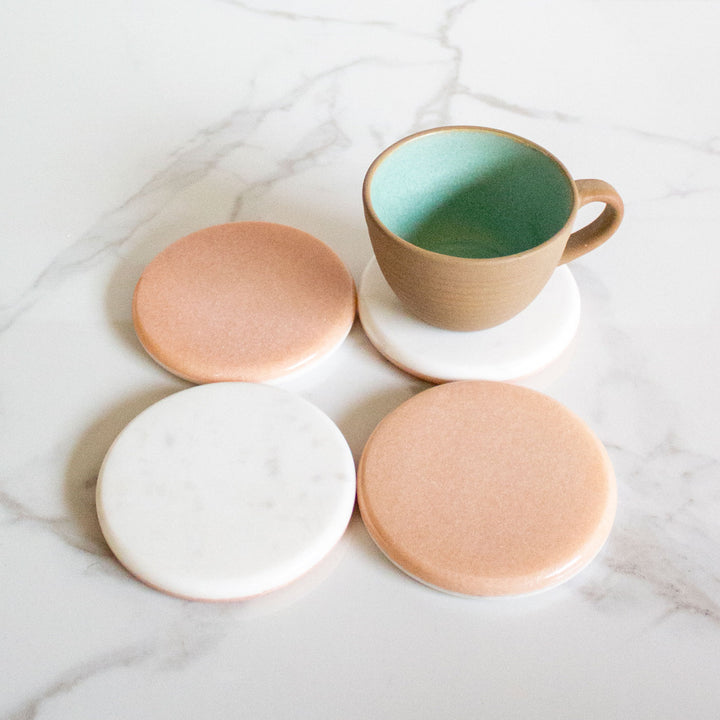 Indian Marble Coasters - Set of 4