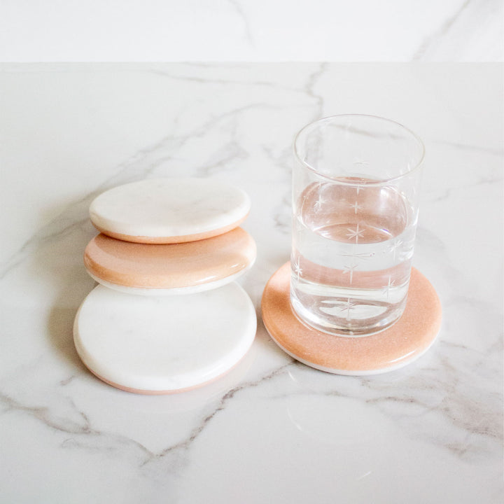 Indian Marble Coasters - Set of 4