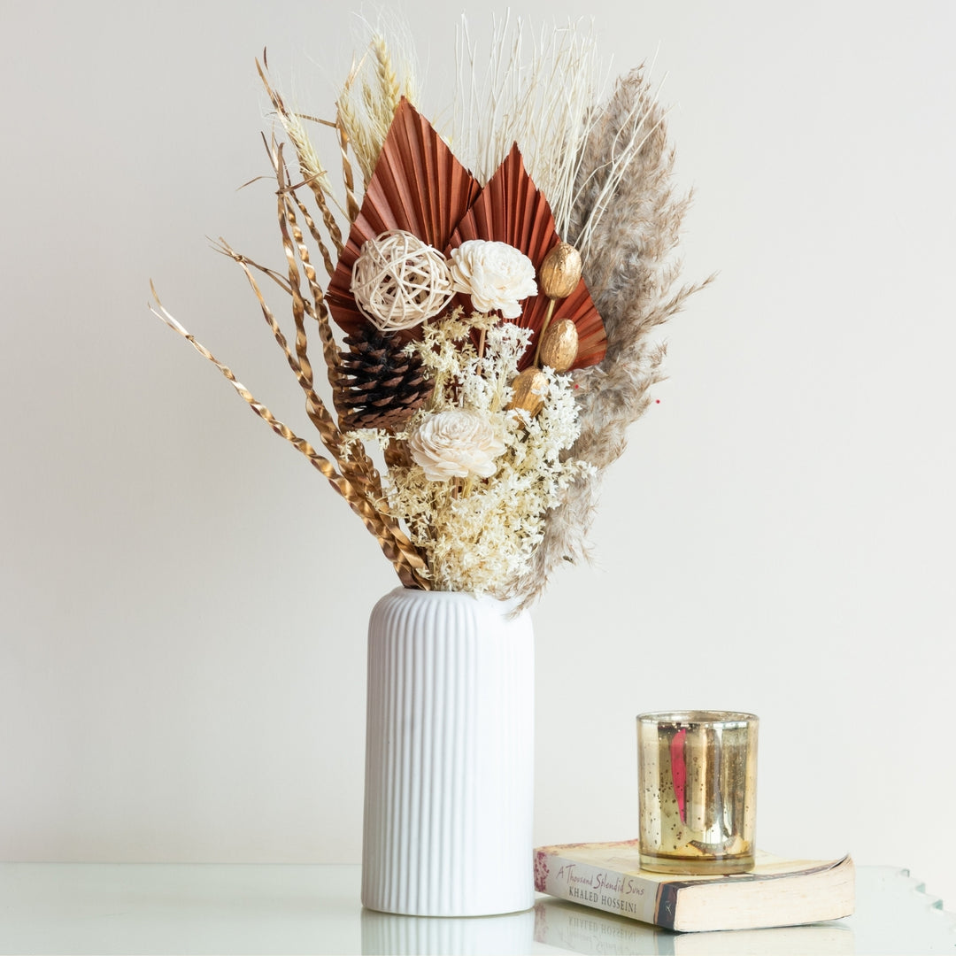Handmade Golden Sunset Dried Flower Bunch