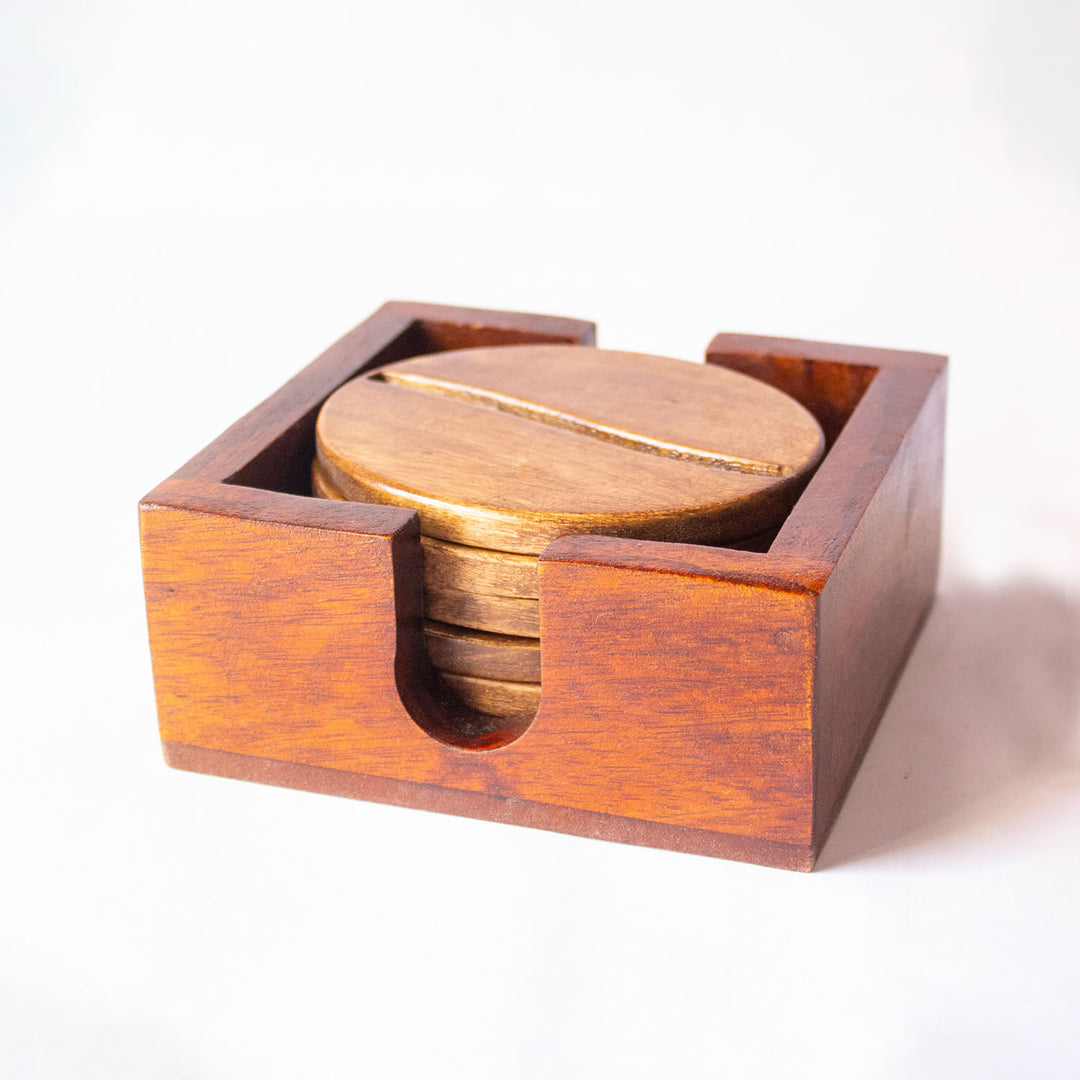Handcrafted Wooden Coasters - Set of 6