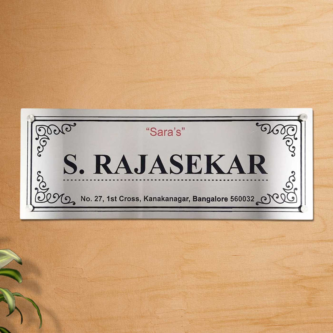 Personalized Engraved Classic Stainless Steel Name Plate