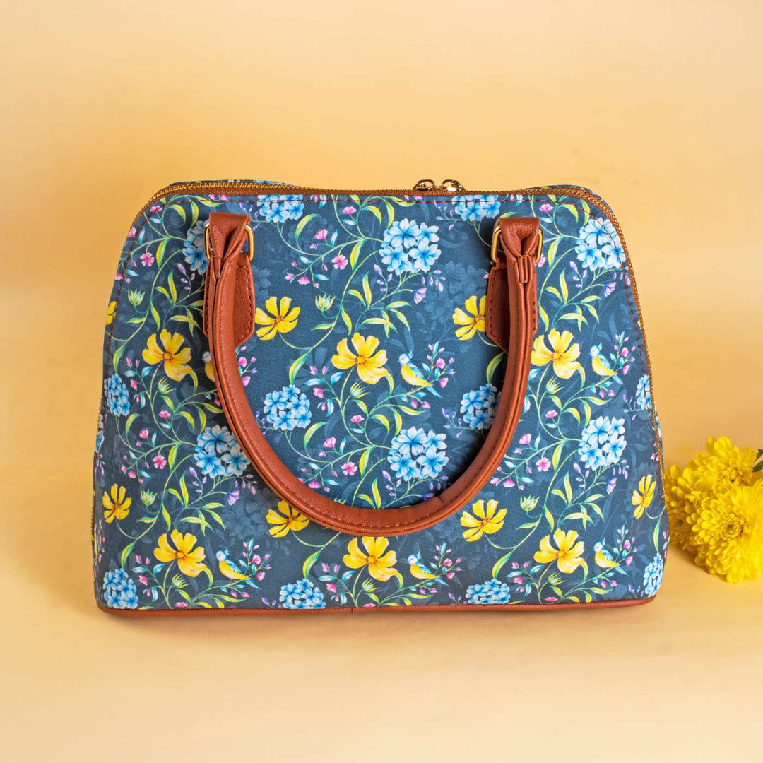 Vintage Blooms Vegan Leather Handbag