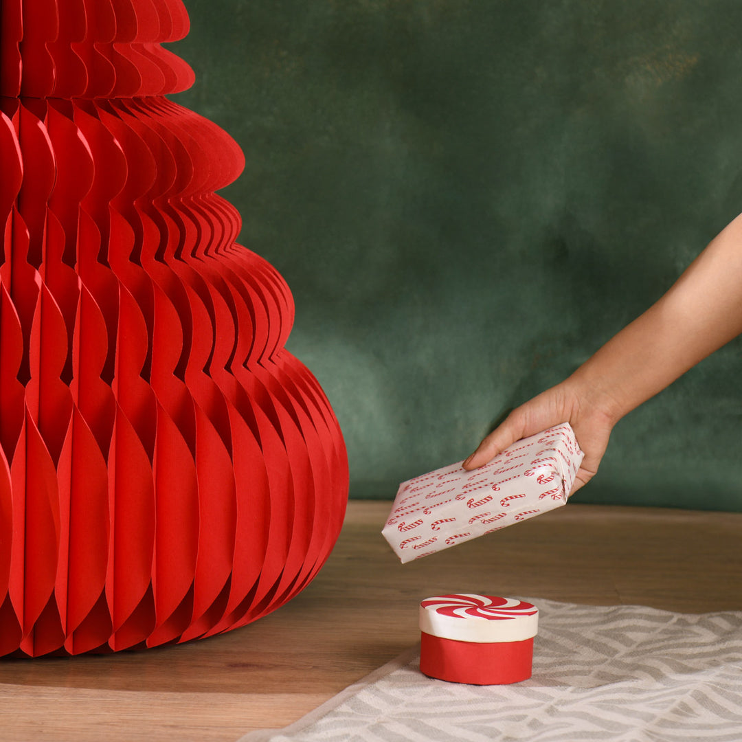 3 Feet | Handmade Paper Red Christmas Tree