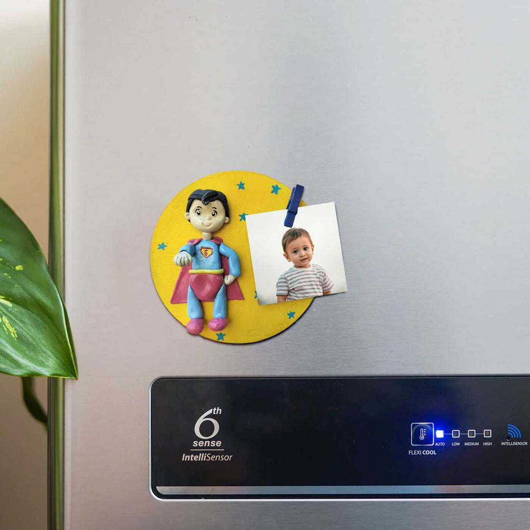 Photo Personalized Superman Theme MDF & Cold Porcelain Clay
