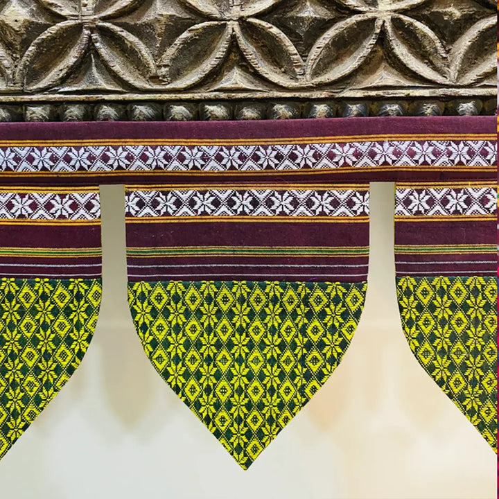 42 In | Handmade Peepal Leaf Design Khunn Fabric Cotton Toran