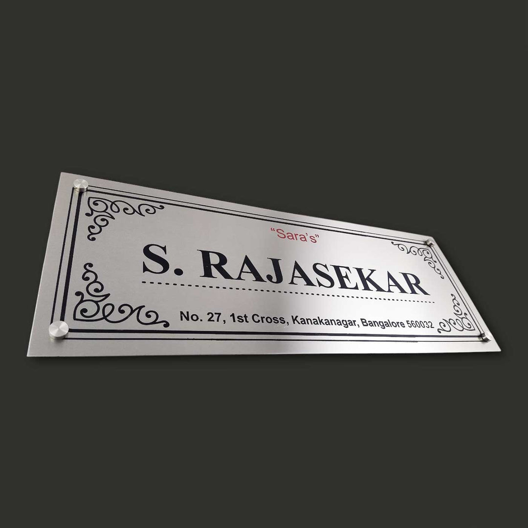 Personalized Engraved Classic Stainless Steel Name Plate