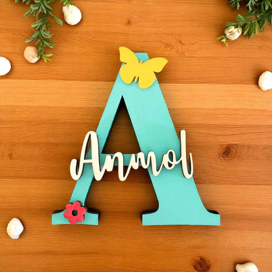 Personalized Handcrafted Monogram Design Fridge Magnet