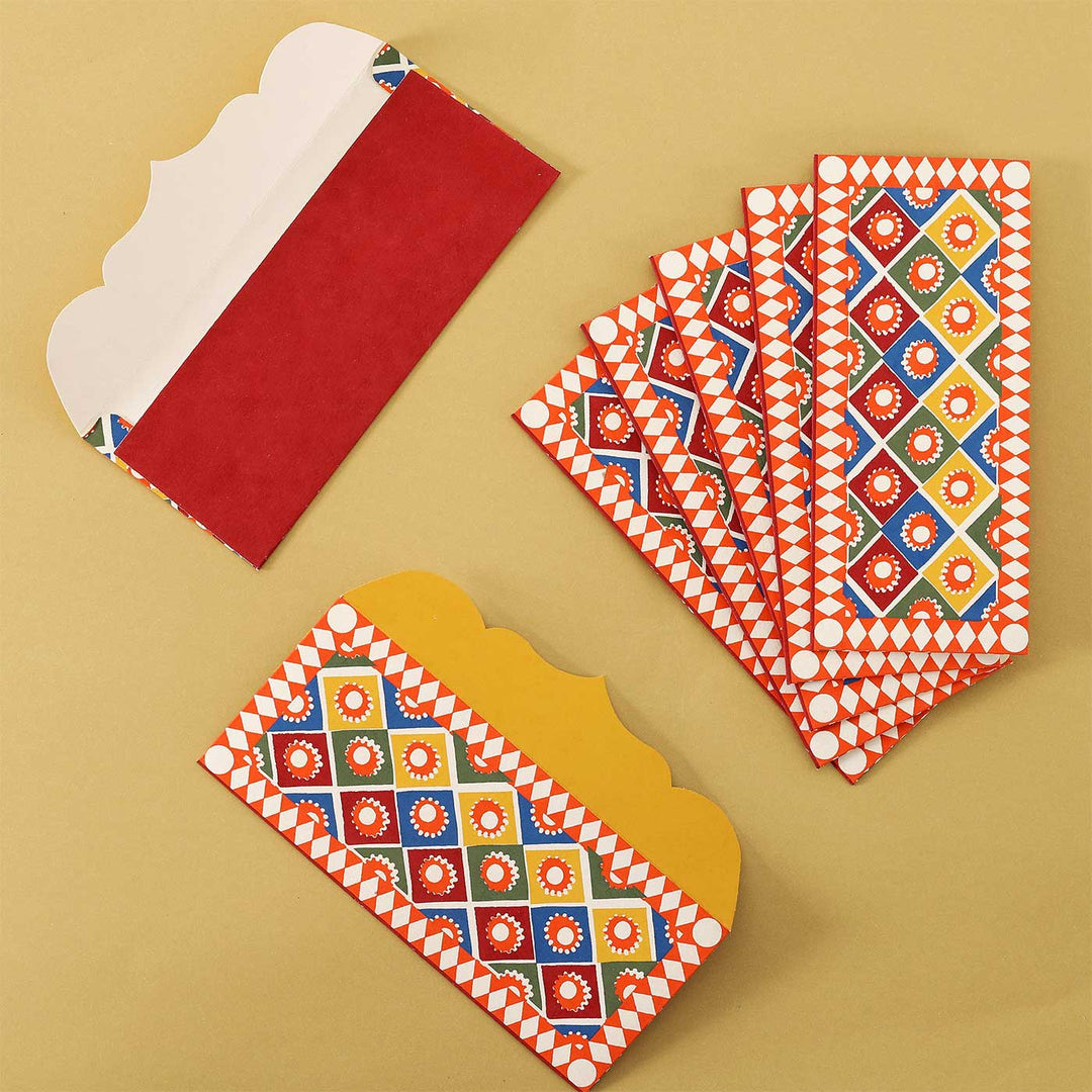 Personalized Handmade Banjara Paper Envelopes | Set Of 30