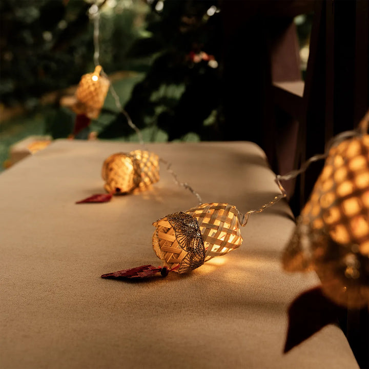 Bell Shaped Eco-Friendly Handmade Woven Bamboo Fairy Light | 3 meters
