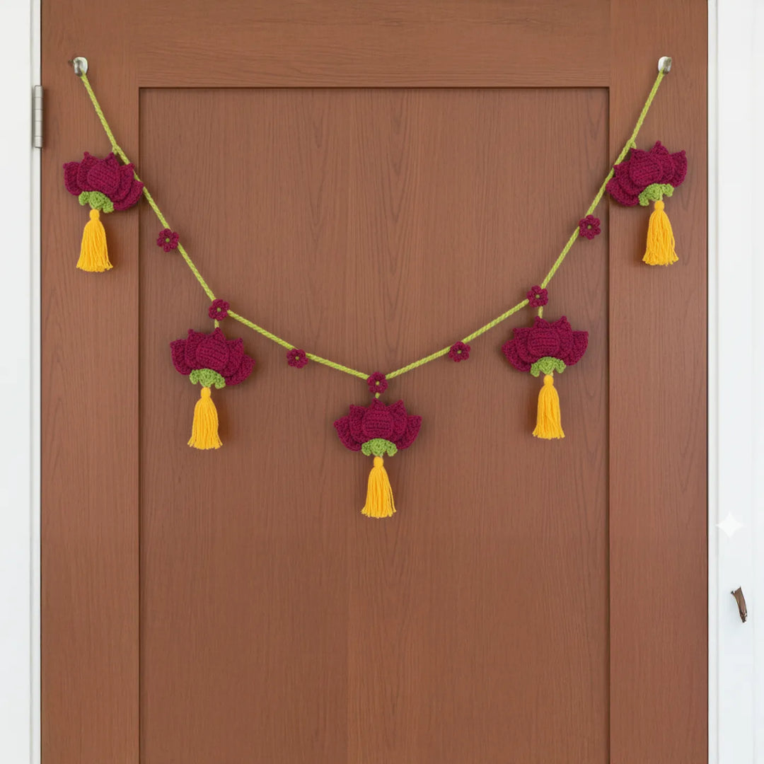 42 In | Handmade Crochet Lotus Toran