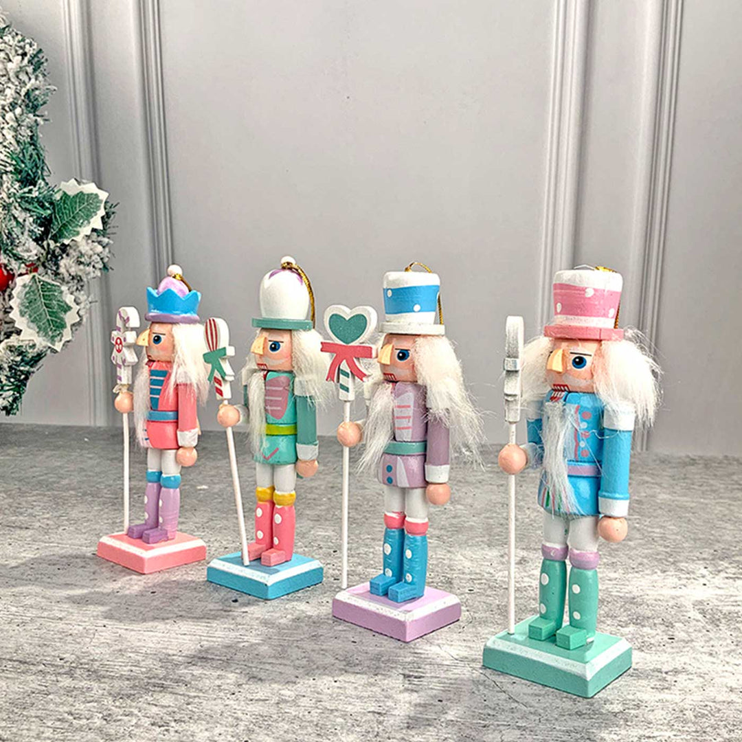 Candy Themed Nutcrackers Wooden Decor For Christmas Table Decoration | Set Of 4