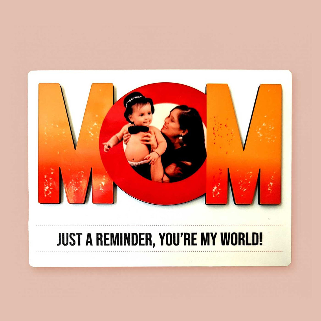 Photo Personalized "MOM" Theme MDF Wood Fridge Magnet For Mothers