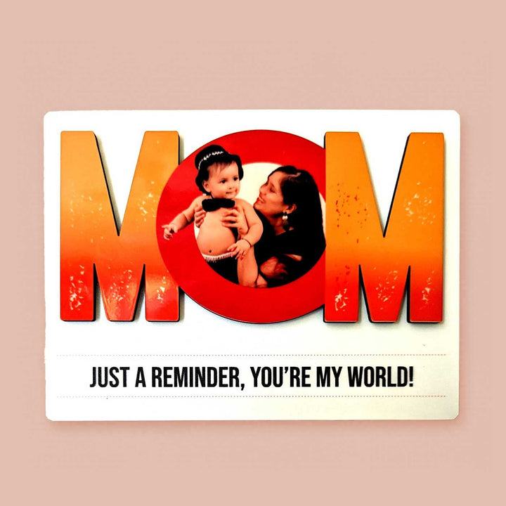 Photo Personalized "MOM" Theme MDF Wood Fridge Magnet For Mothers